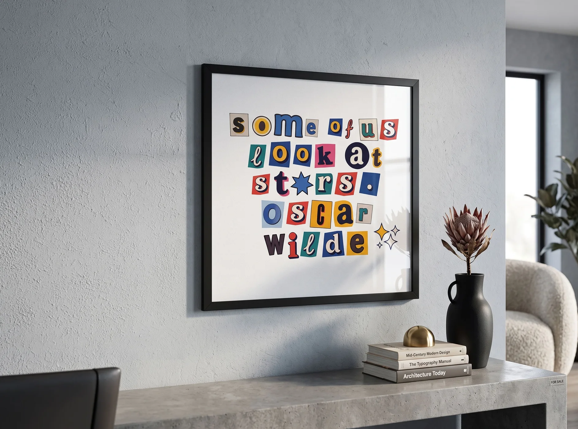 The Wilde Starlight Print displayed in a contemporary interior